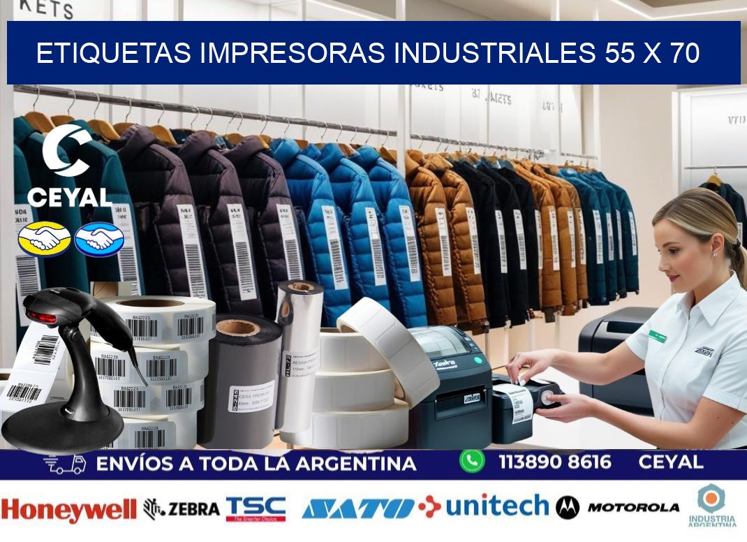 etiquetas impresoras industriales 55 x 70