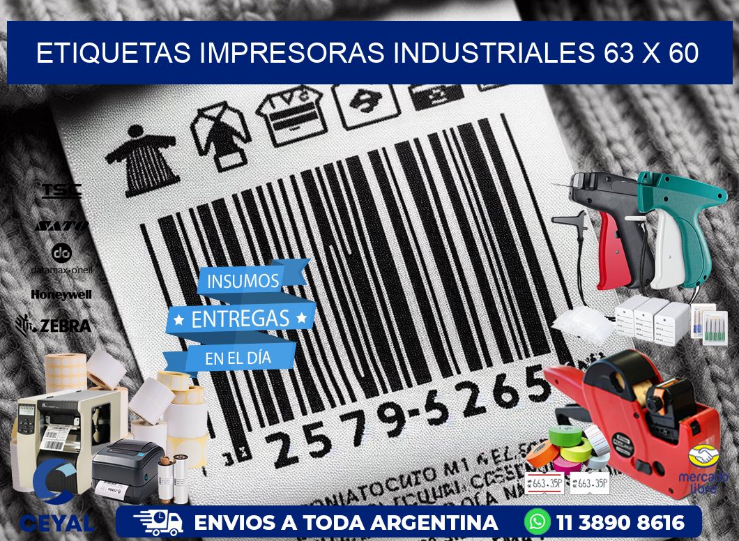 etiquetas impresoras industriales 63 x 60
