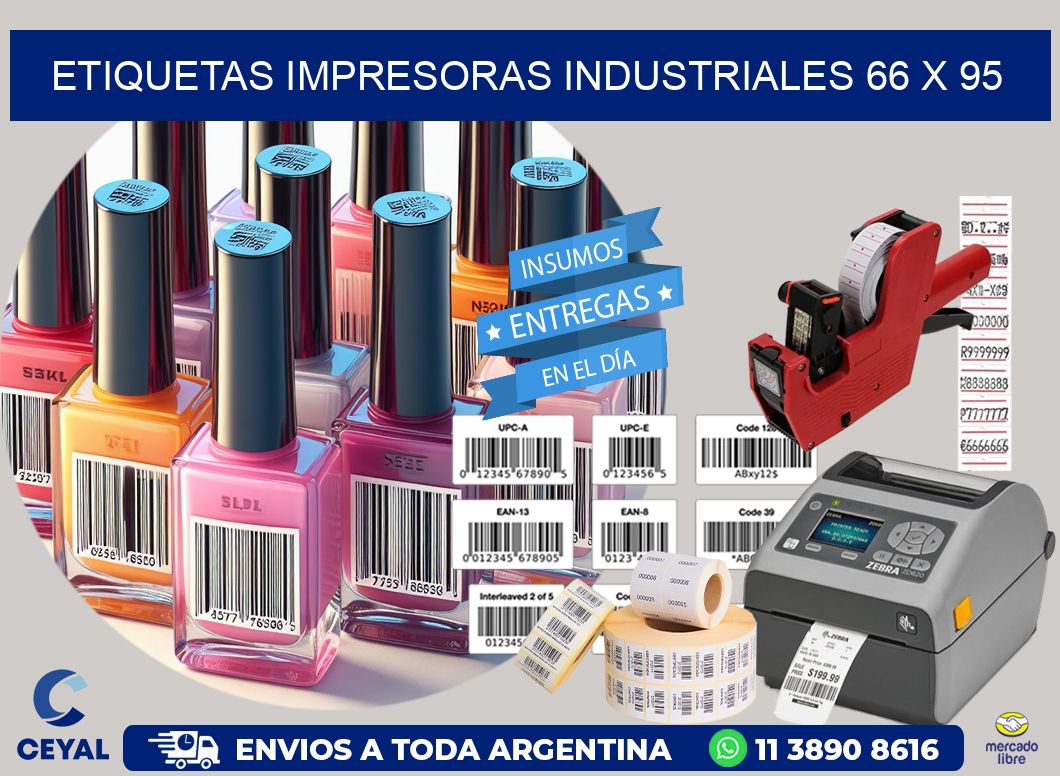 etiquetas impresoras industriales 66 x 95