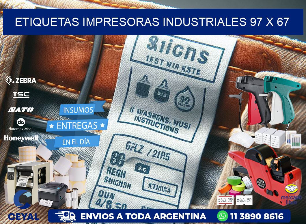 etiquetas impresoras industriales 97 x 67