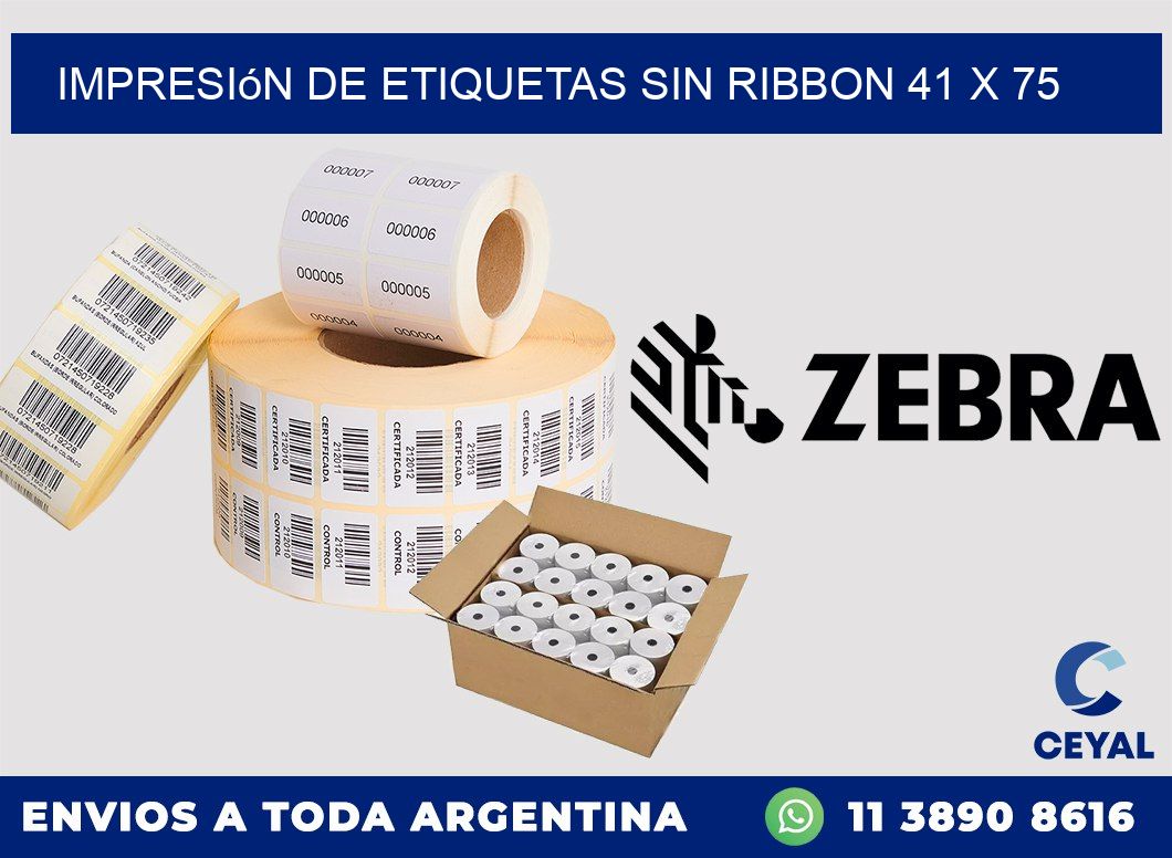 impresión de etiquetas sin ribbon 41 x 75