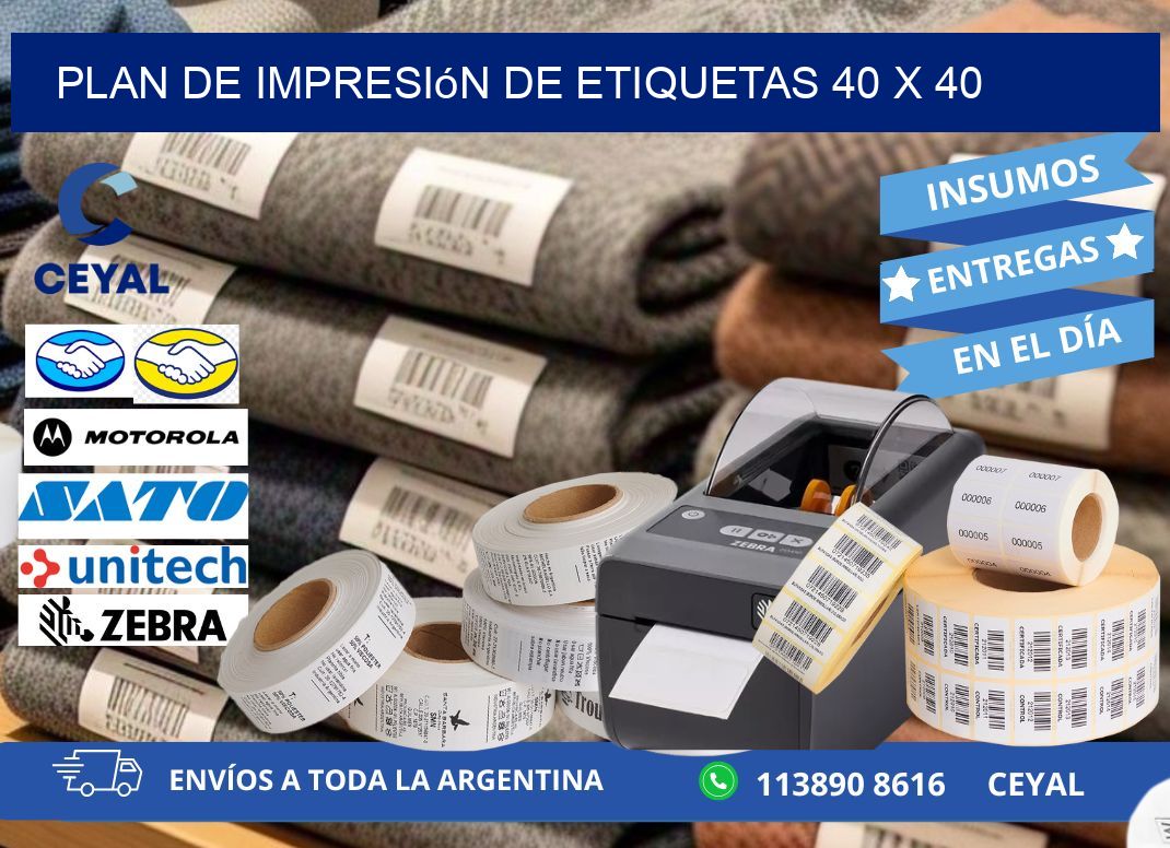 plan de impresión de etiquetas 40 x 40