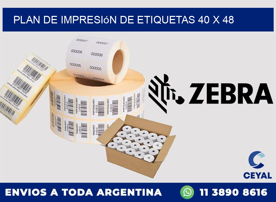 plan de impresión de etiquetas 40 x 48