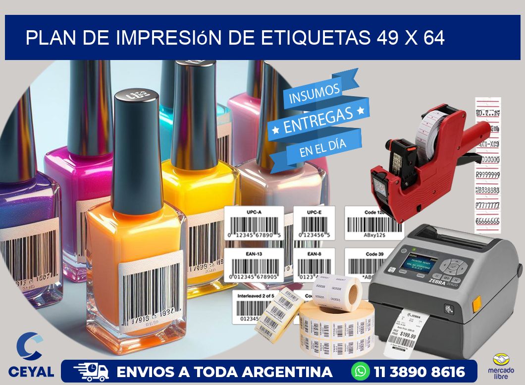 plan de impresión de etiquetas 49 x 64