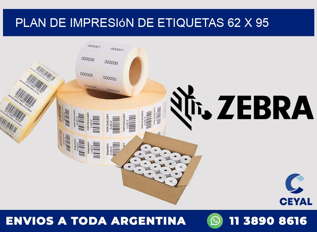 plan de impresión de etiquetas 62 x 95