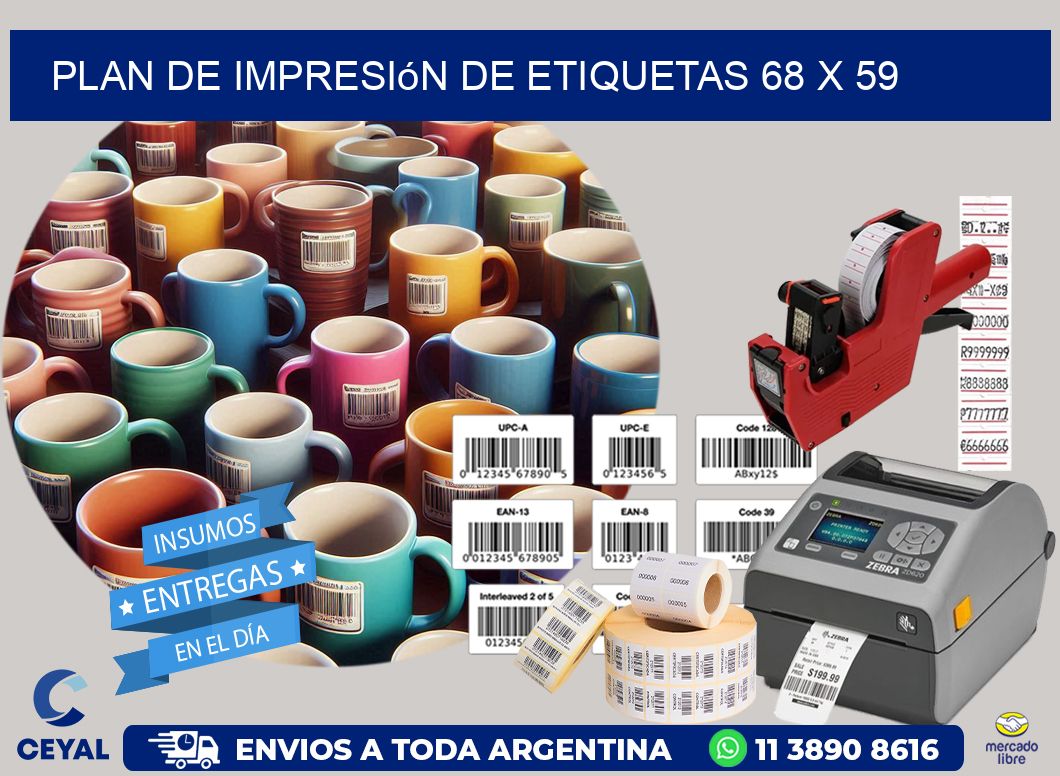 plan de impresión de etiquetas 68 x 59