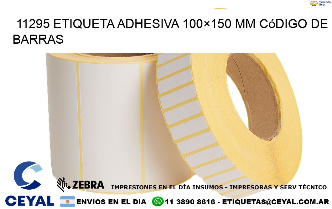 11295 etiqueta adhesiva 100×150 mm código de barras