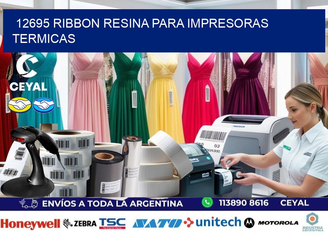 12695 ribbon resina para impresoras termicas