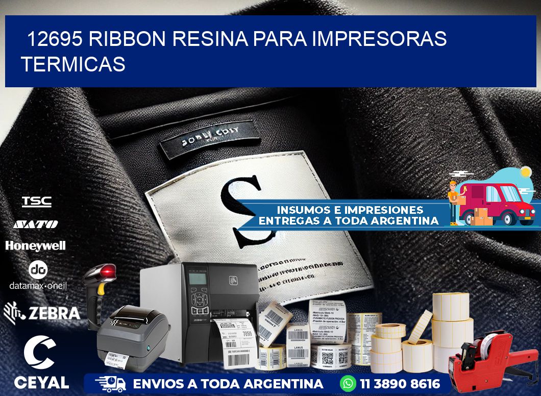 12695 ribbon resina para impresoras termicas