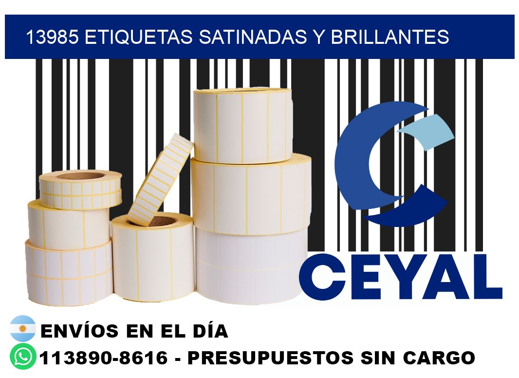 13985 Etiquetas satinadas y brillantes
