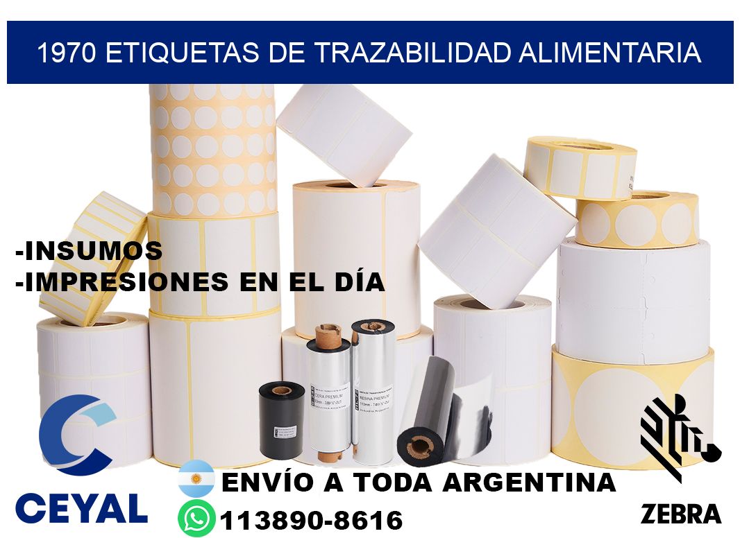 1970 Etiquetas de trazabilidad alimentaria