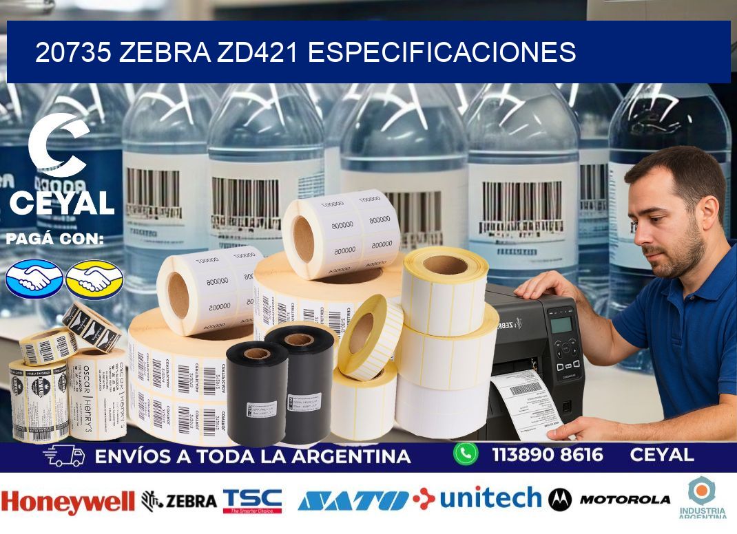 20735 Zebra ZD421 especificaciones