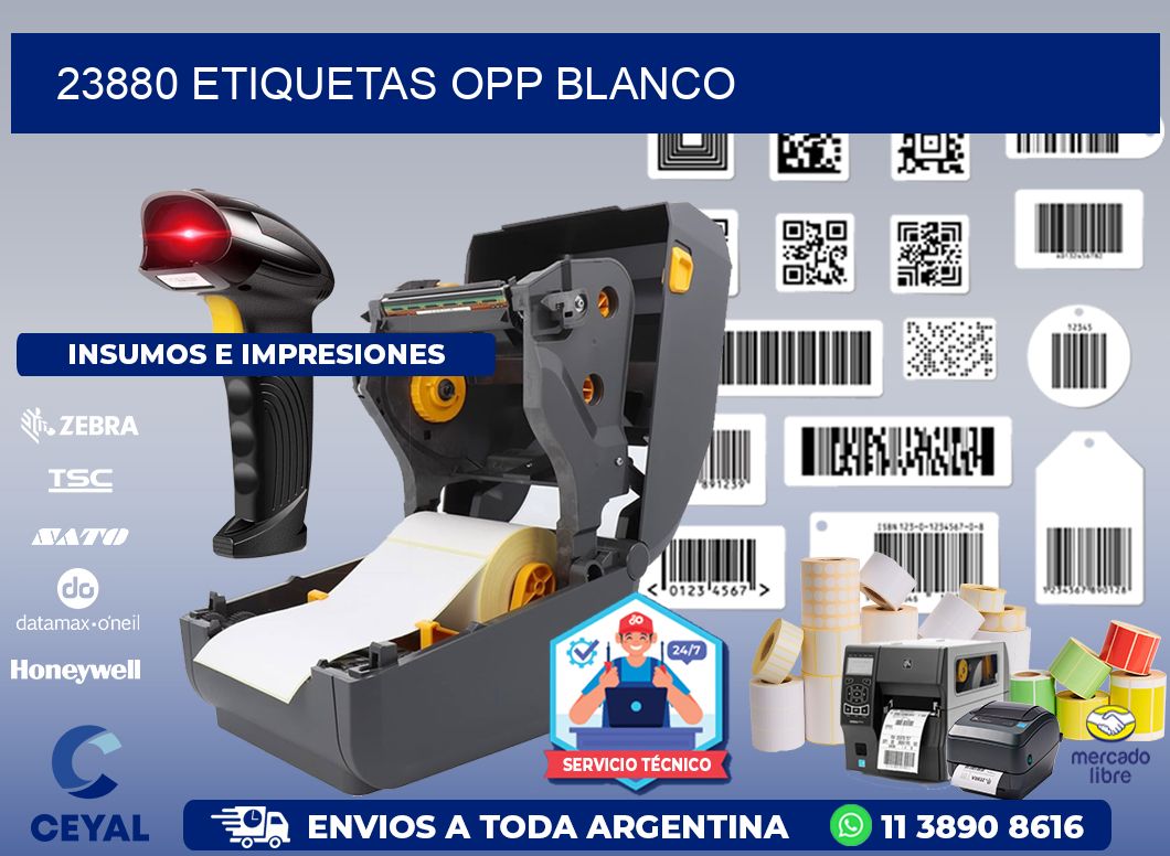 23880 etiquetas OPP blanco