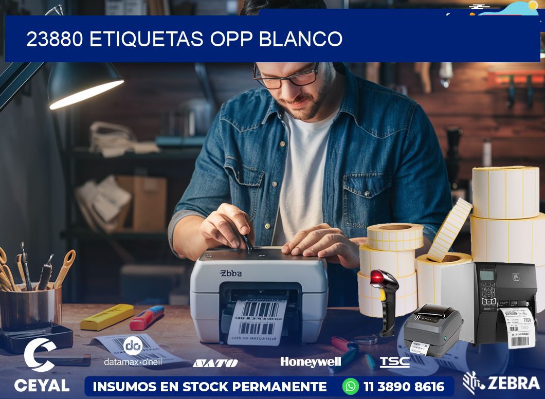 23880 etiquetas OPP blanco