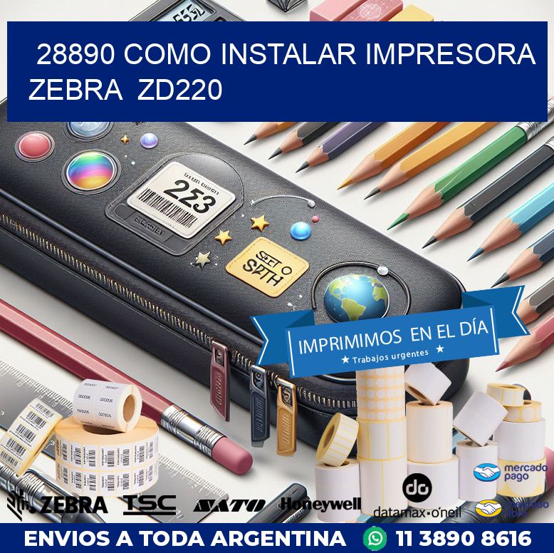 28890 Como instalar impresora Zebra ZD220 - Etiquetas Frontal