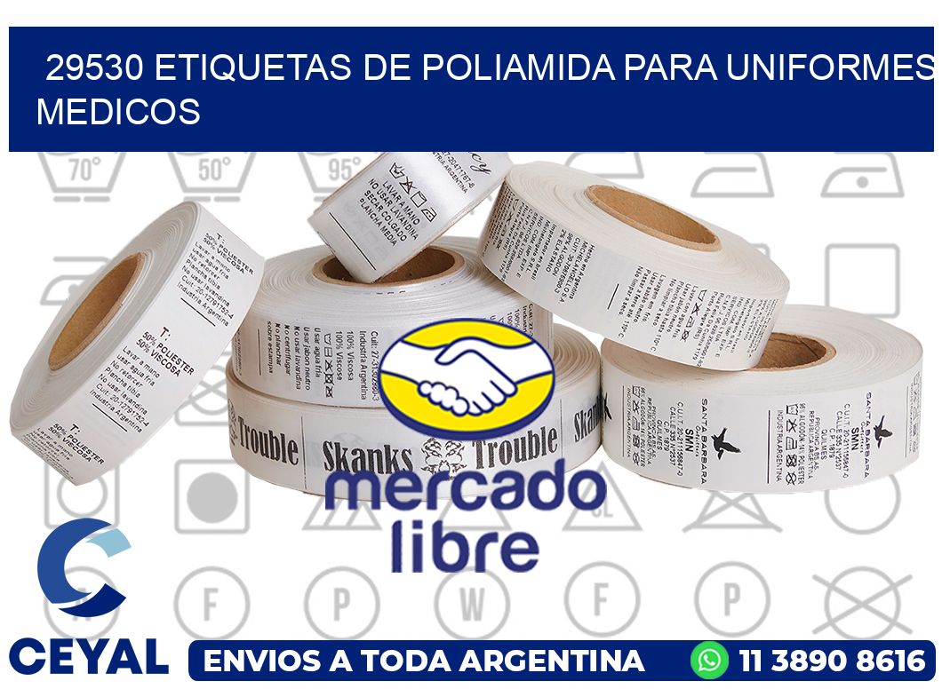 29530 Etiquetas de poliamida para uniformes medicos