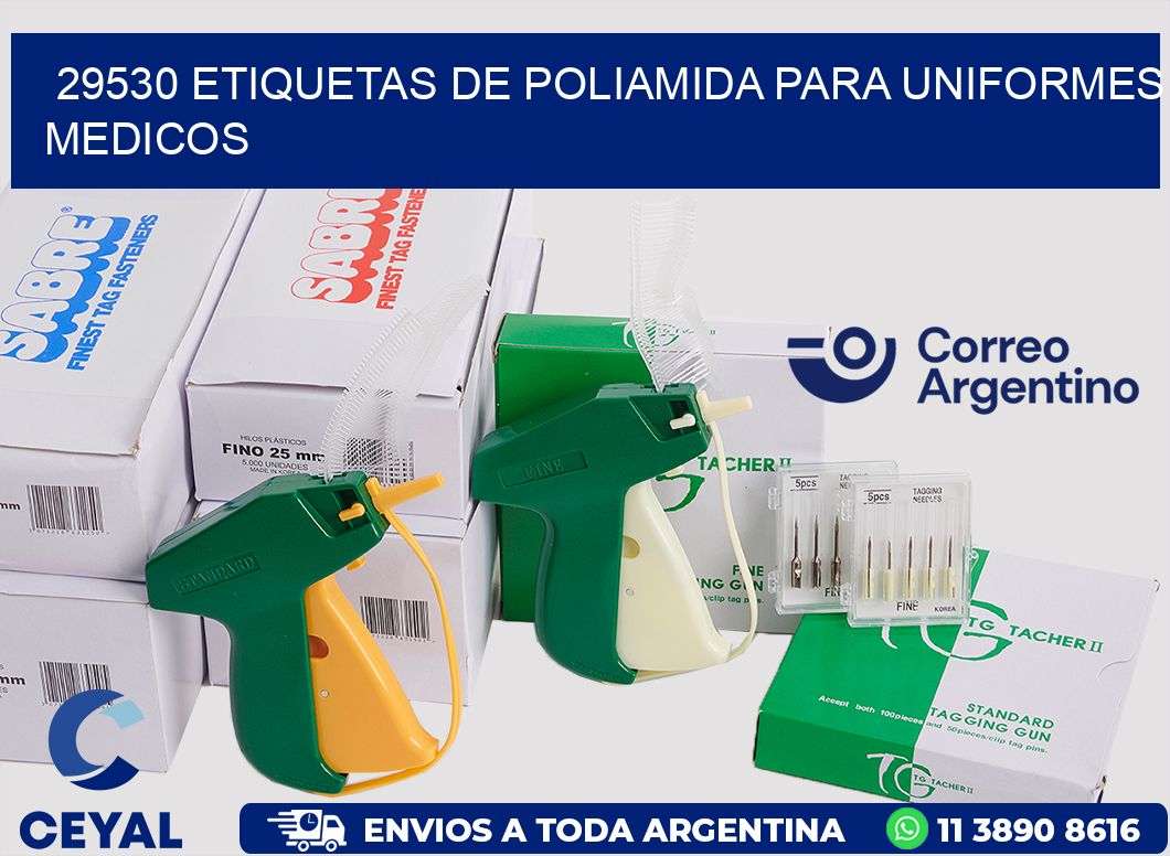 29530 Etiquetas de poliamida para uniformes medicos