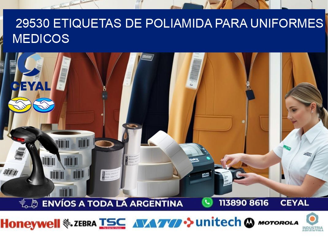 29530 Etiquetas de poliamida para uniformes medicos
