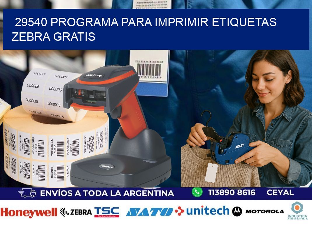 29540 Programa para imprimir etiquetas Zebra gratis