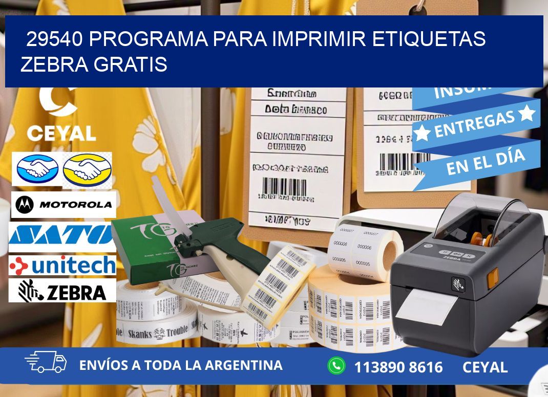 29540 Programa para imprimir etiquetas Zebra gratis
