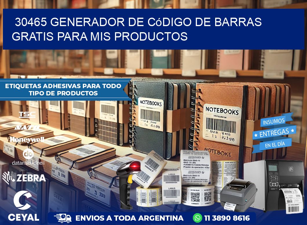 30465 Generador de código de barras gratis para mis productos