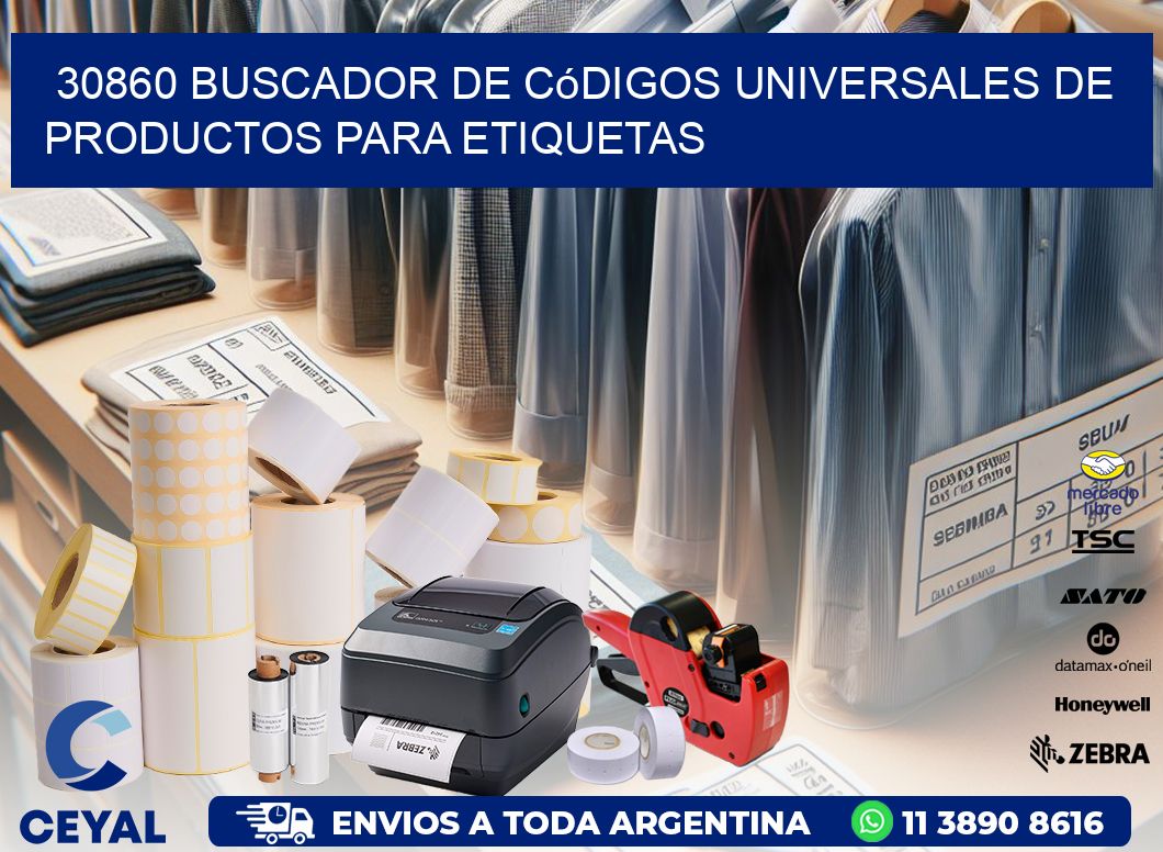 30860 Buscador de códigos universales de productos para etiquetas