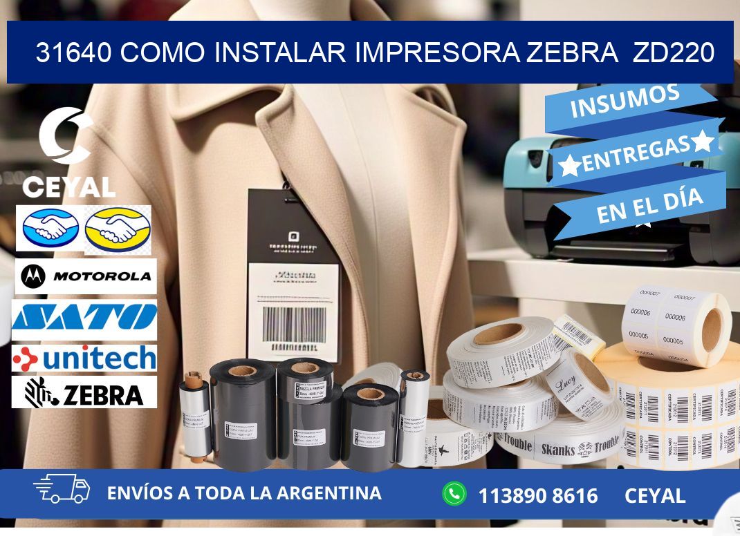 31640 Como instalar impresora Zebra ZD220