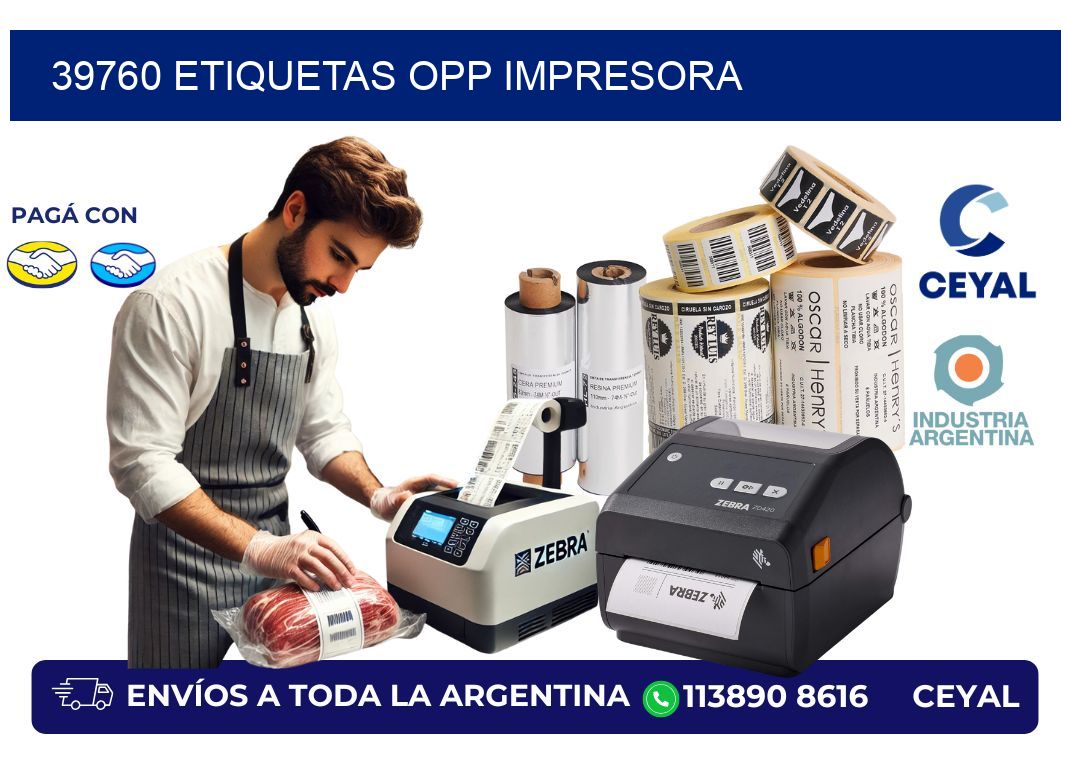 39760 etiquetas opp impresora