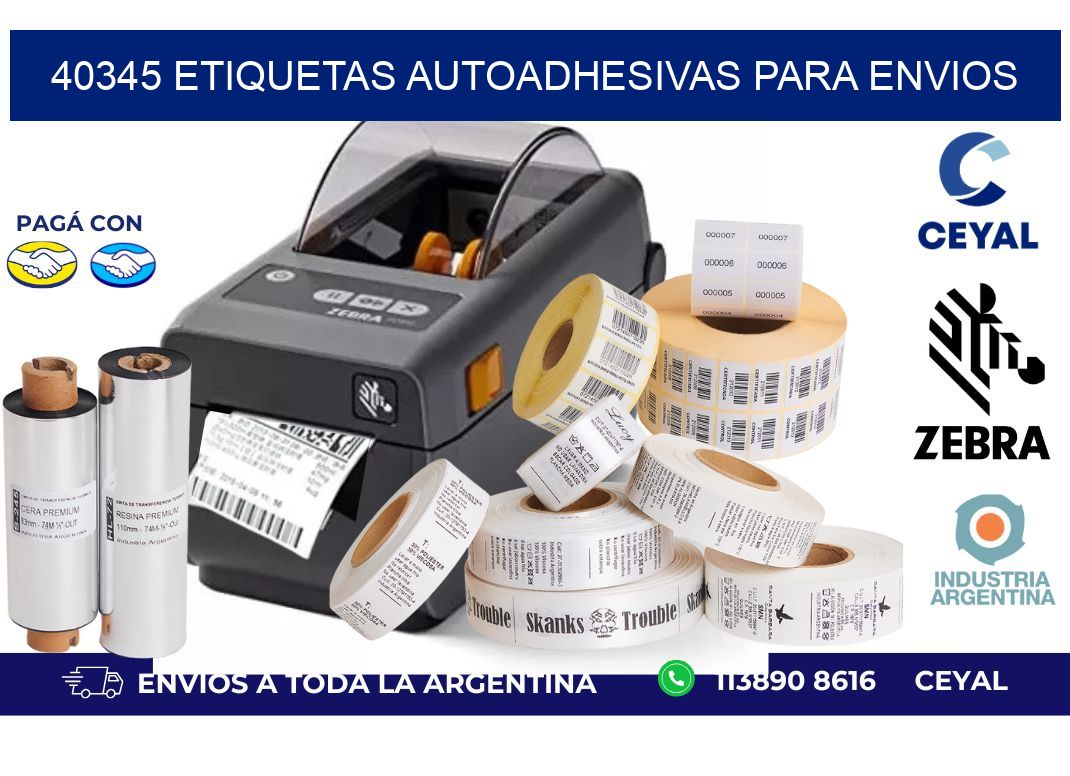 40345 etiquetas autoadhesivas para envios