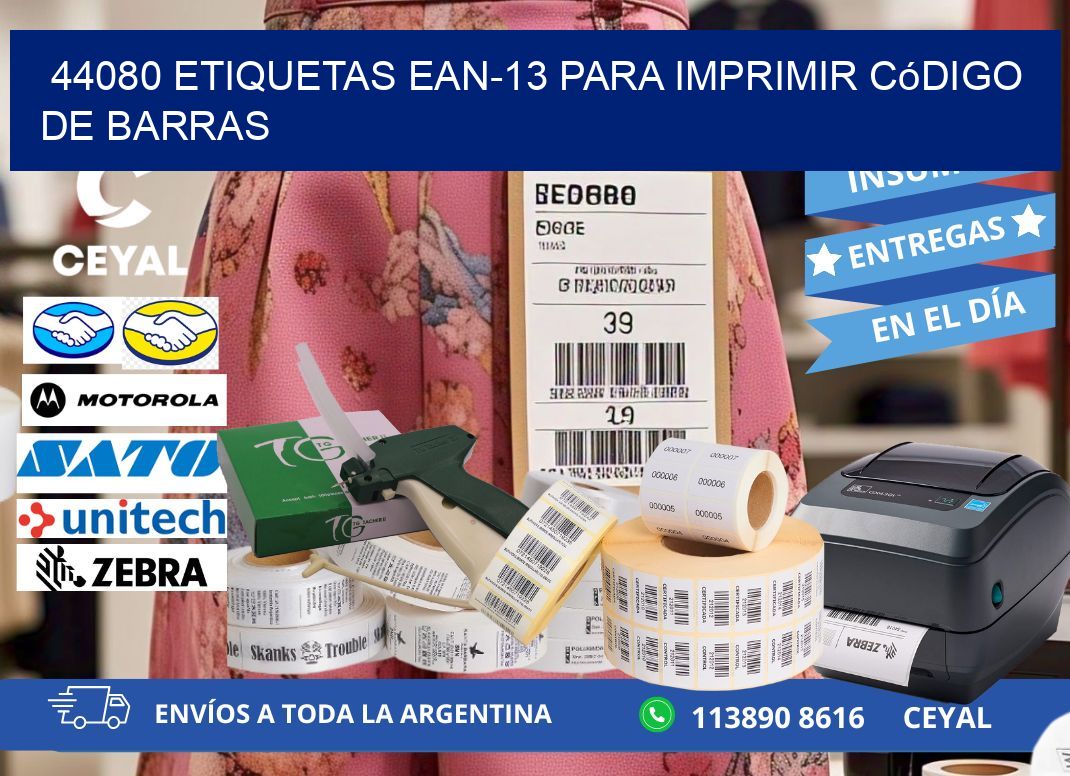 44080 etiquetas ean-13 para imprimir código  de barras