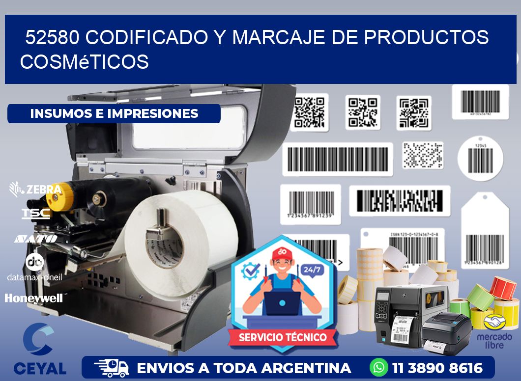 52580 codificado y marcaje de productos cosméticos