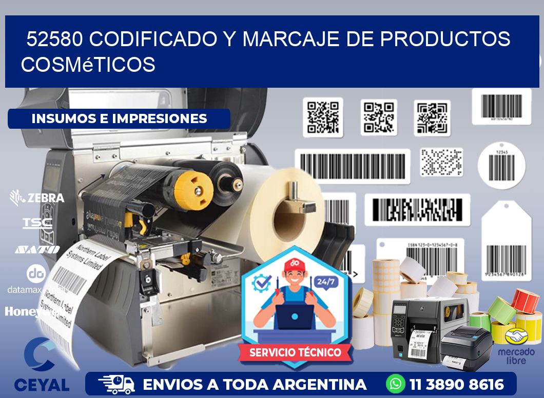 52580 codificado y marcaje de productos cosméticos