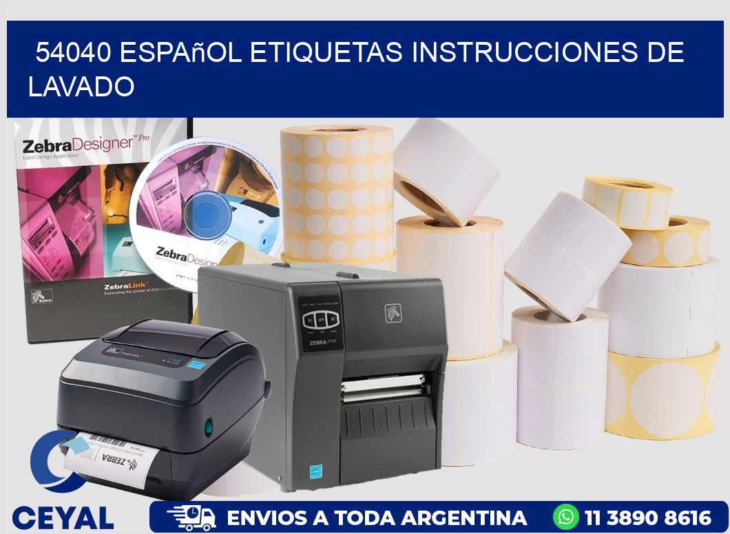 54040 español etiquetas instrucciones de lavado