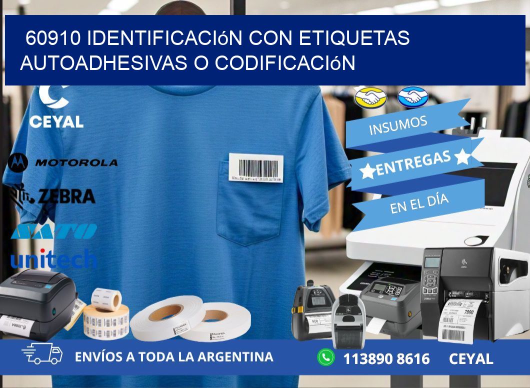 60910 identificación con etiquetas autoadhesivas o codificación