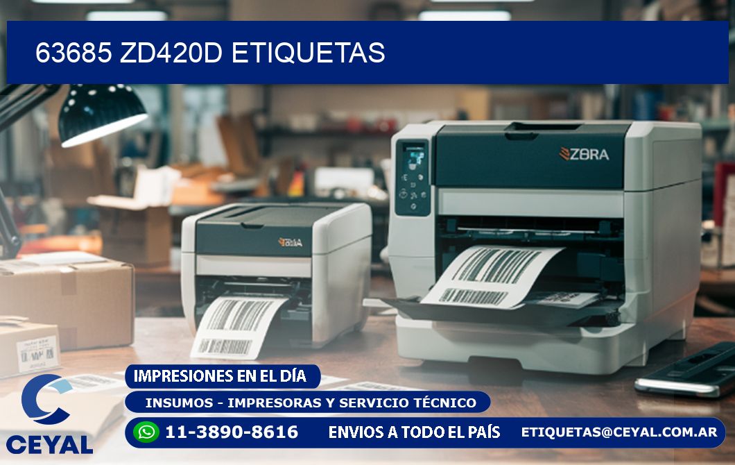 63685 ZD420d etiquetas