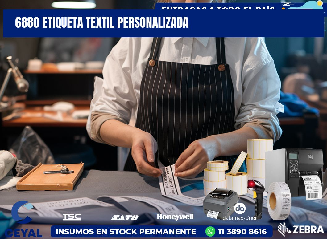 6880 Etiqueta textil personalizada