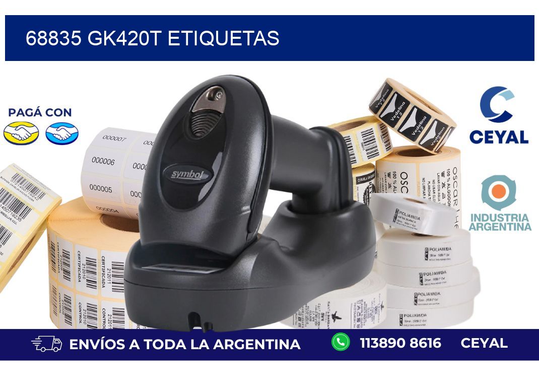 68835 GK420T etiquetas