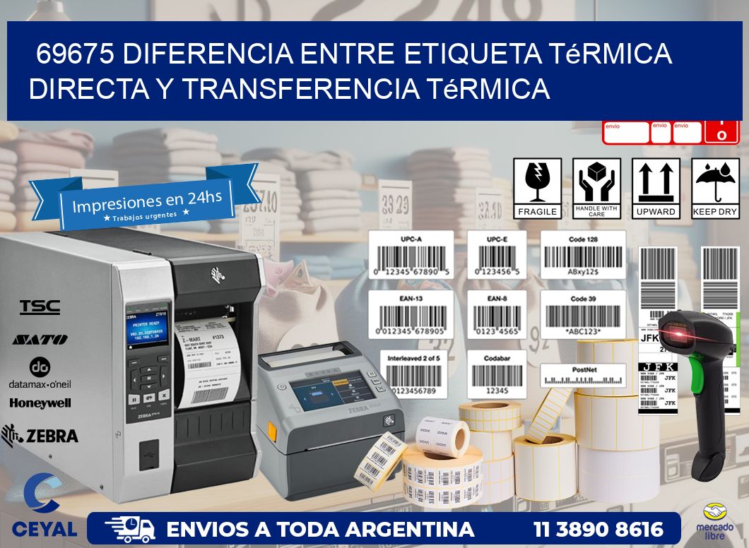 69675 diferencia entre etiqueta térmica directa y transferencia térmica