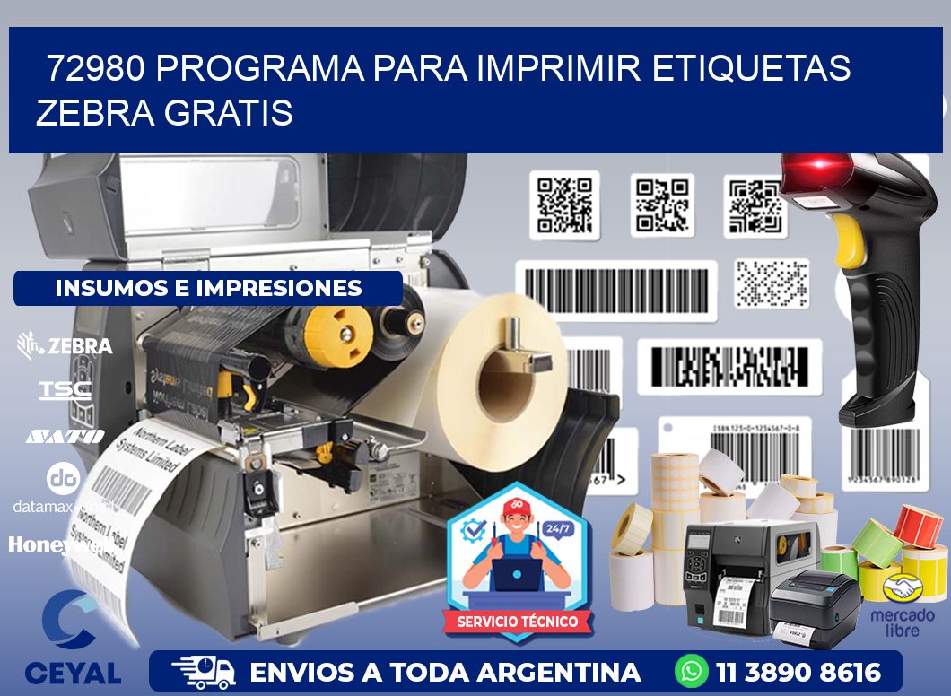 72980 Programa para imprimir etiquetas Zebra gratis