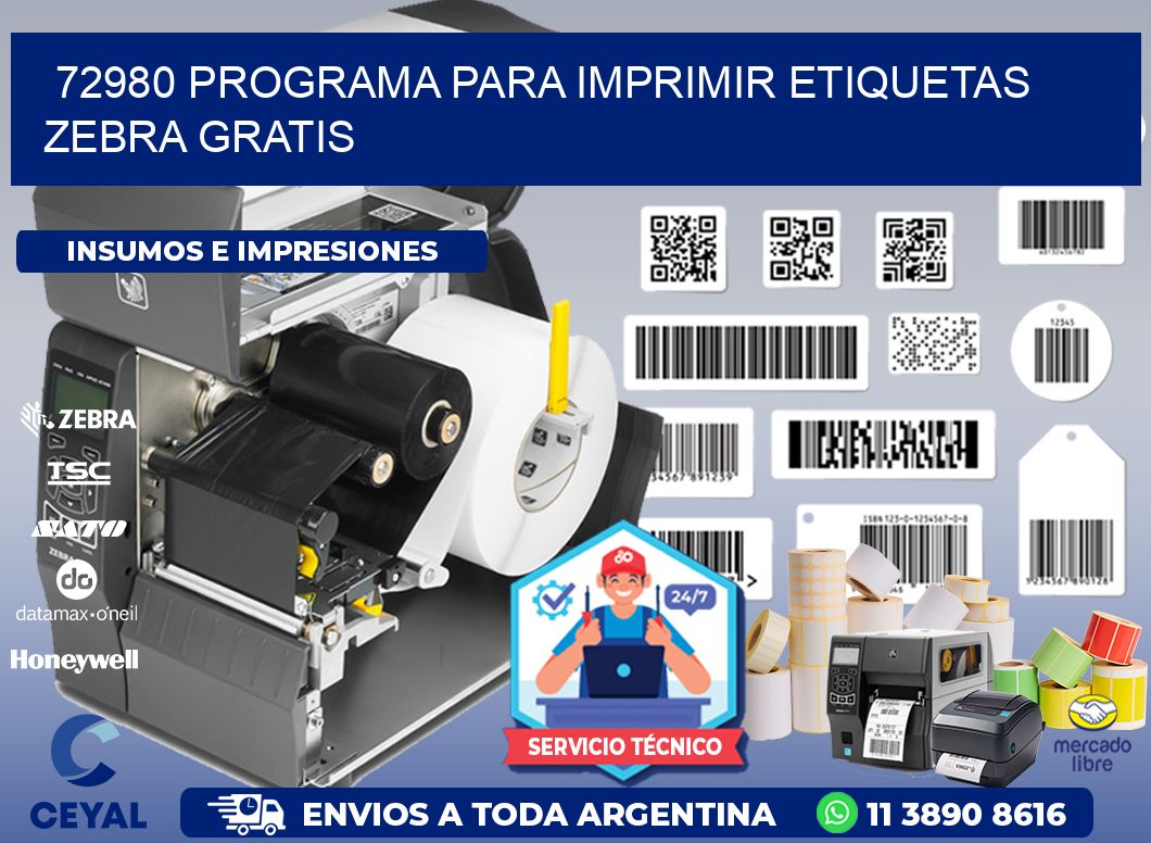 72980 Programa para imprimir etiquetas Zebra gratis