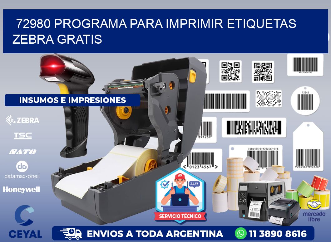 72980 Programa para imprimir etiquetas Zebra gratis