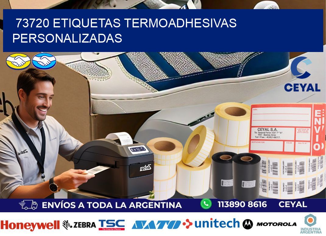 73720 Etiquetas termoadhesivas personalizadas