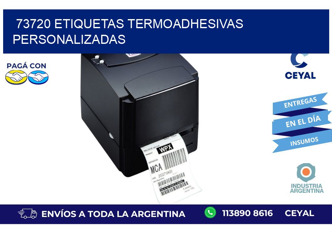 73720 Etiquetas termoadhesivas personalizadas