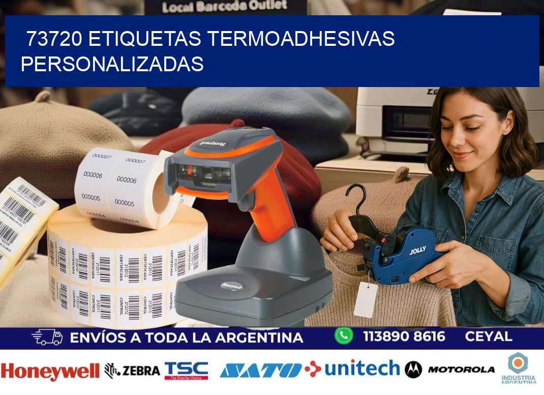 73720 Etiquetas termoadhesivas personalizadas