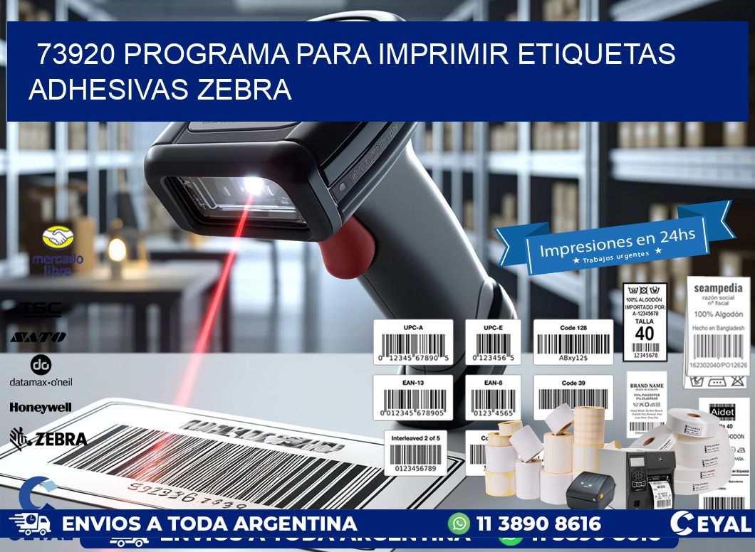 73920 Programa para imprimir etiquetas adhesivas zebra