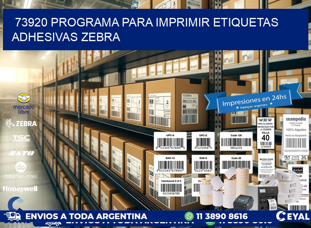 73920 Programa para imprimir etiquetas adhesivas zebra