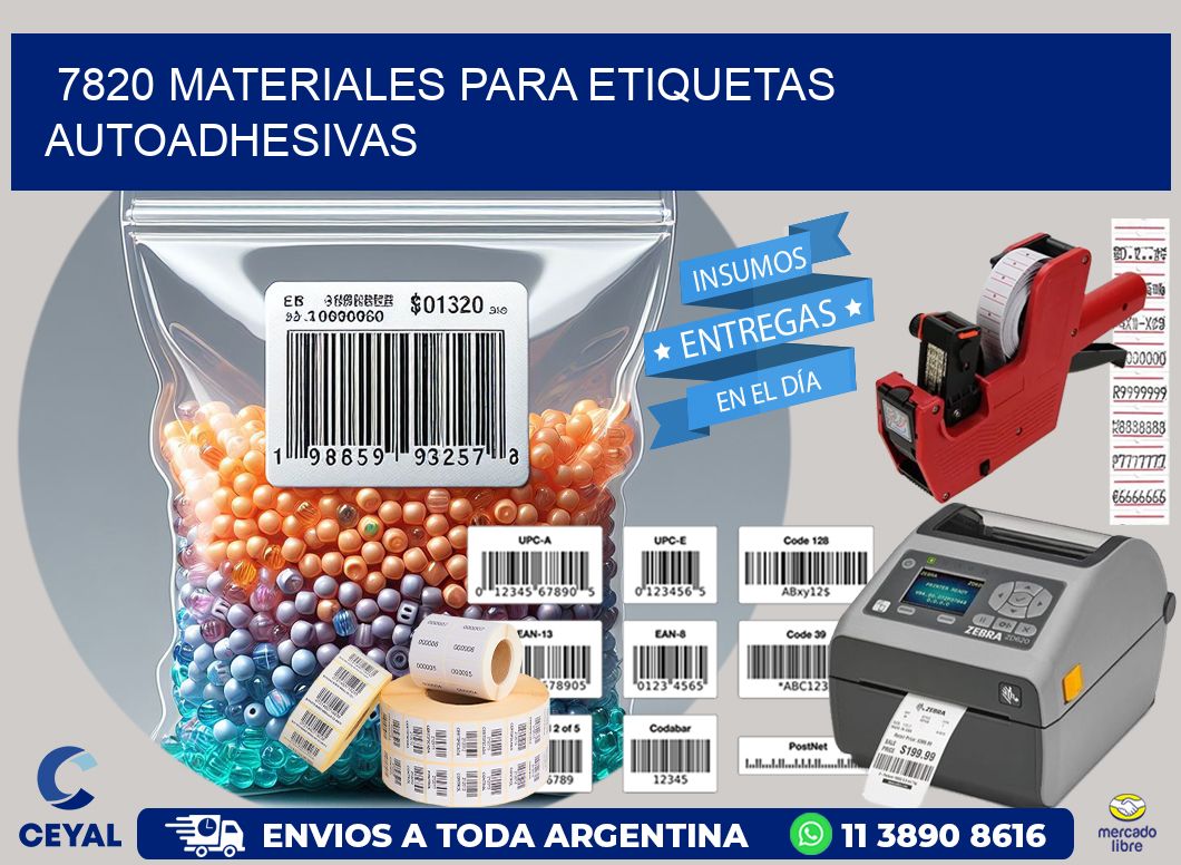 7820 materiales para etiquetas autoadhesivas