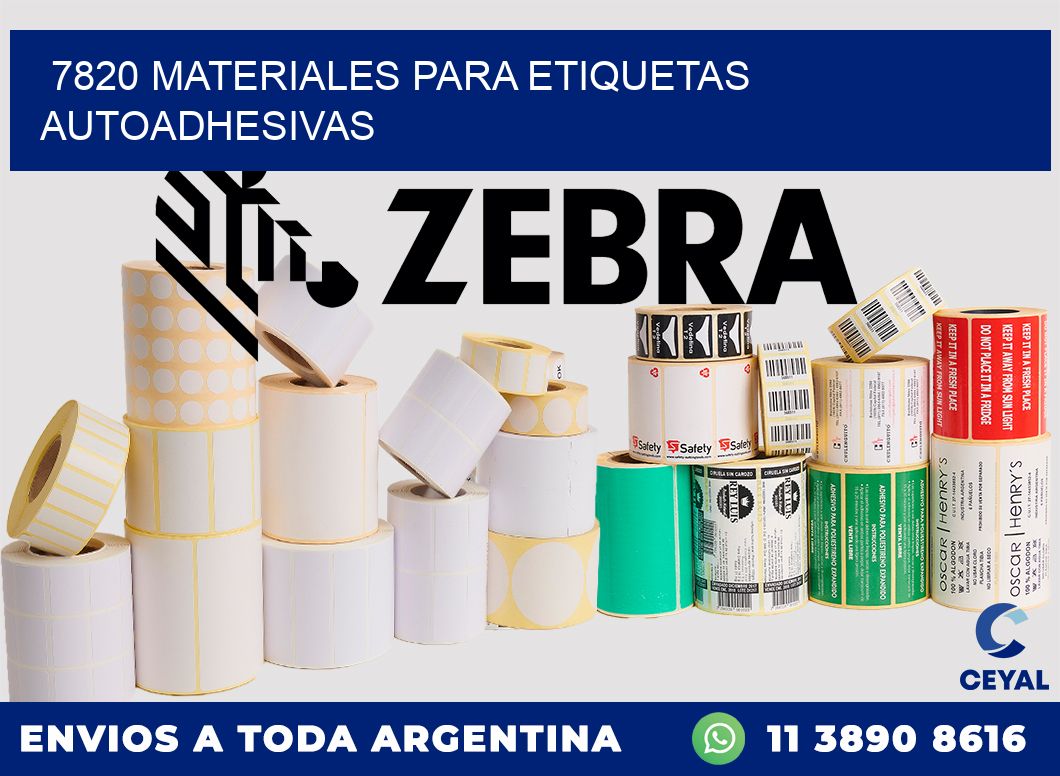 7820 materiales para etiquetas autoadhesivas