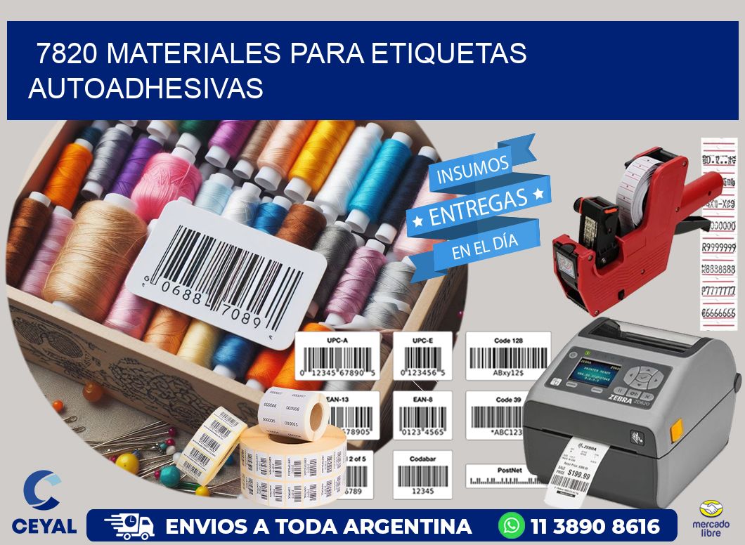 7820 materiales para etiquetas autoadhesivas