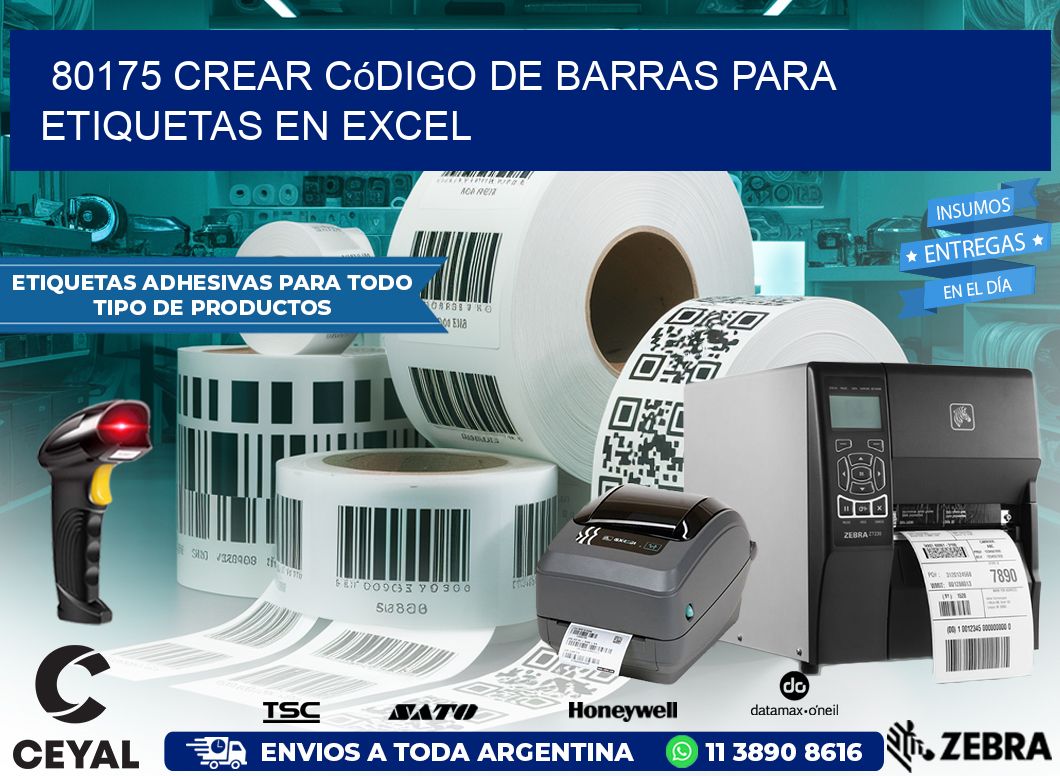 80175 Crear código de barras para etiquetas en Excel